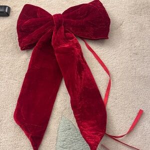 Large Red Velvet Bow